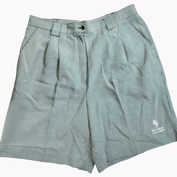 Tail Womens Size 14 Green Houndstooth Golf Shorts With Wailea Maui Embroidery - Picture 1 of 11